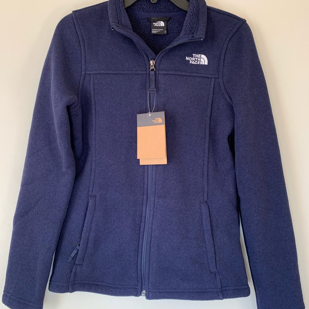 NWT The North Face Magy Sweater Fleece Navy Zip Up Jacket